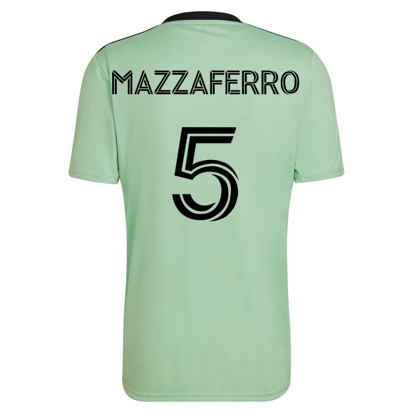 Barn Salvatore Mazzaferro #5 Lysegrønn Bortetrøye Drakt Trøye 2023/24 Skjorter T-Skjorte