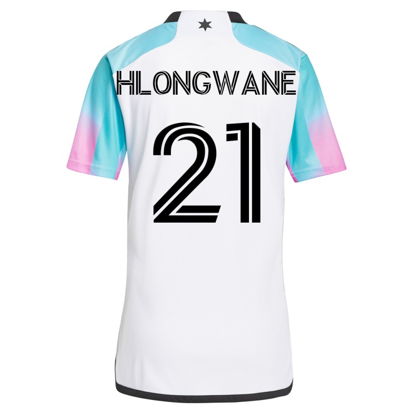Barn Bongokuhle Hlongwane #21 Hvit Bortetrøye Drakt Trøye 2023/24 Skjorter T-Skjorte