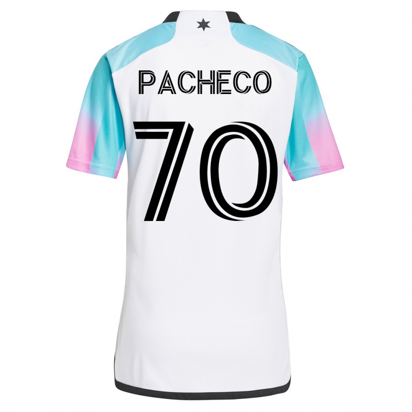 Barn Diogo Pacheco #70 Hvit Bortetrøye Drakt Trøye 2023/24 Skjorter T-Skjorte