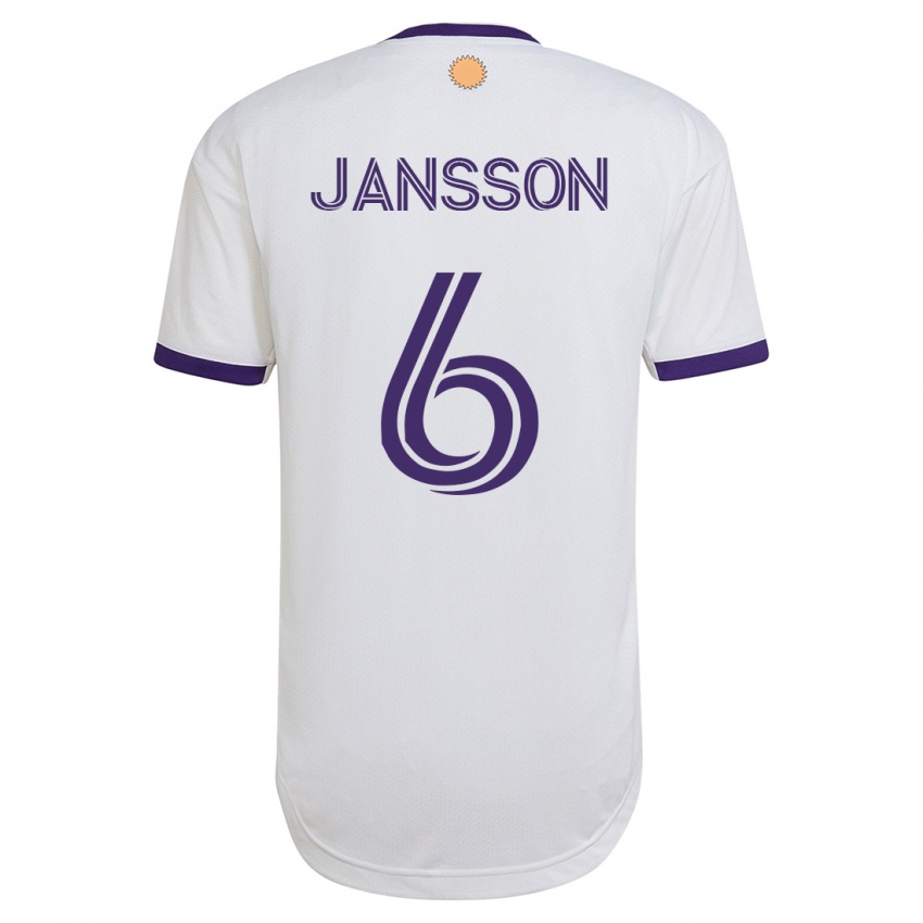 Barn Robin Jansson #6 Hvit Bortetrøye Drakt Trøye 2023/24 Skjorter T-Skjorte