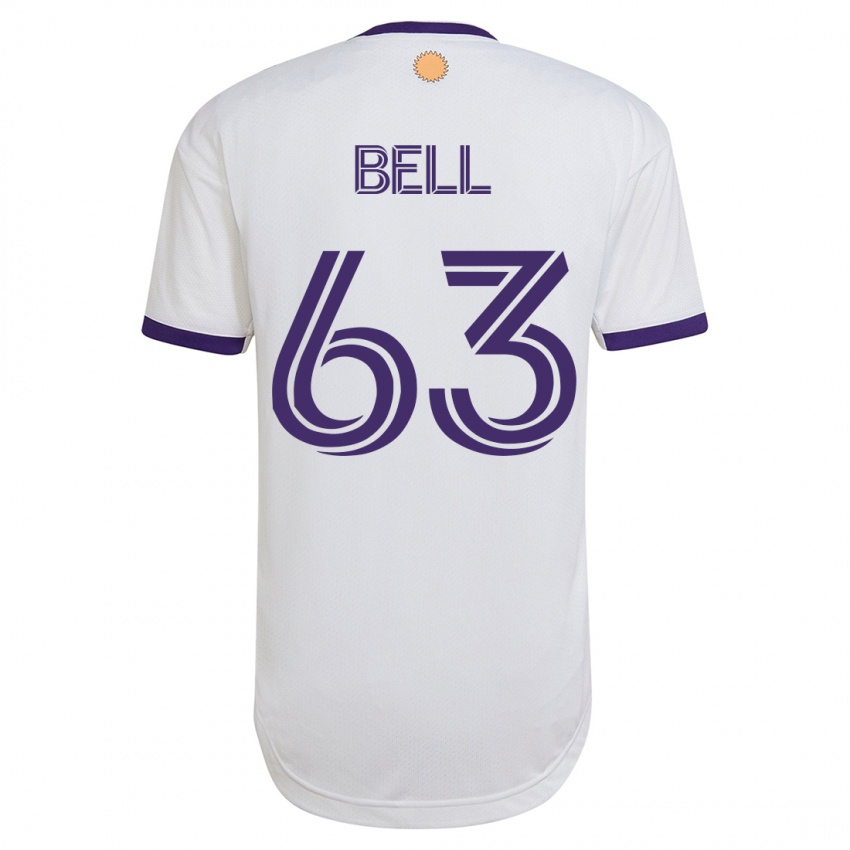 Barn Dominic Bell #63 Hvit Bortetrøye Drakt Trøye 2023/24 Skjorter T-Skjorte
