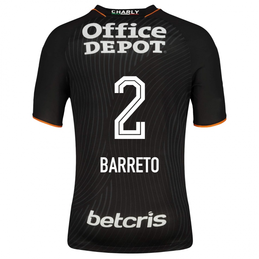 Barn Sergio Barreto #2 Svart Bortetrøye Drakt Trøye 2023/24 Skjorter T-Skjorte