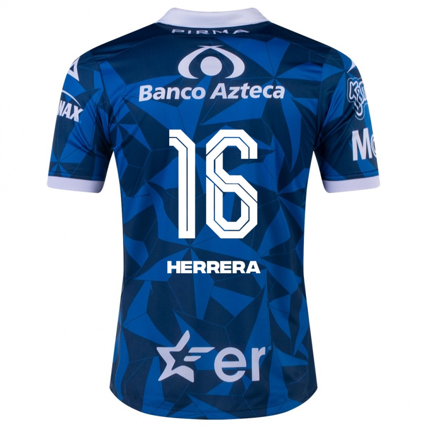 Barn Alberto Herrera #16 Blå Bortetrøye Drakt Trøye 2023/24 Skjorter T-Skjorte