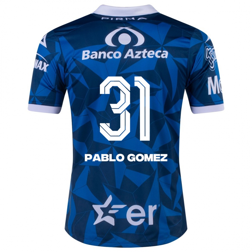 Barn Juan Pablo Gómez #31 Blå Bortetrøye Drakt Trøye 2023/24 Skjorter T-Skjorte