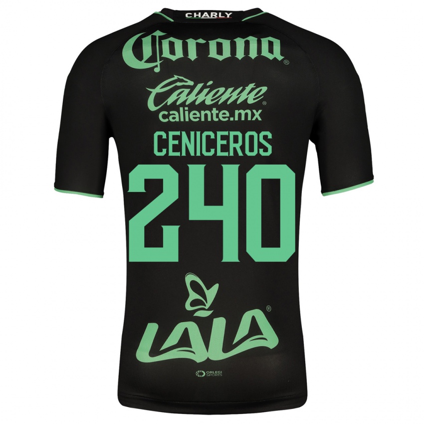 Barn Carlos Ceniceros #240 Svart Bortetrøye Drakt Trøye 2023/24 Skjorter T-Skjorte