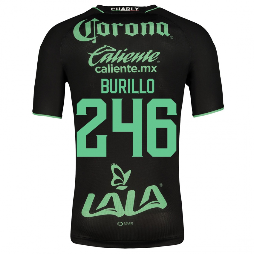 Barn Juan Burillo #246 Svart Bortetrøye Drakt Trøye 2023/24 Skjorter T-Skjorte
