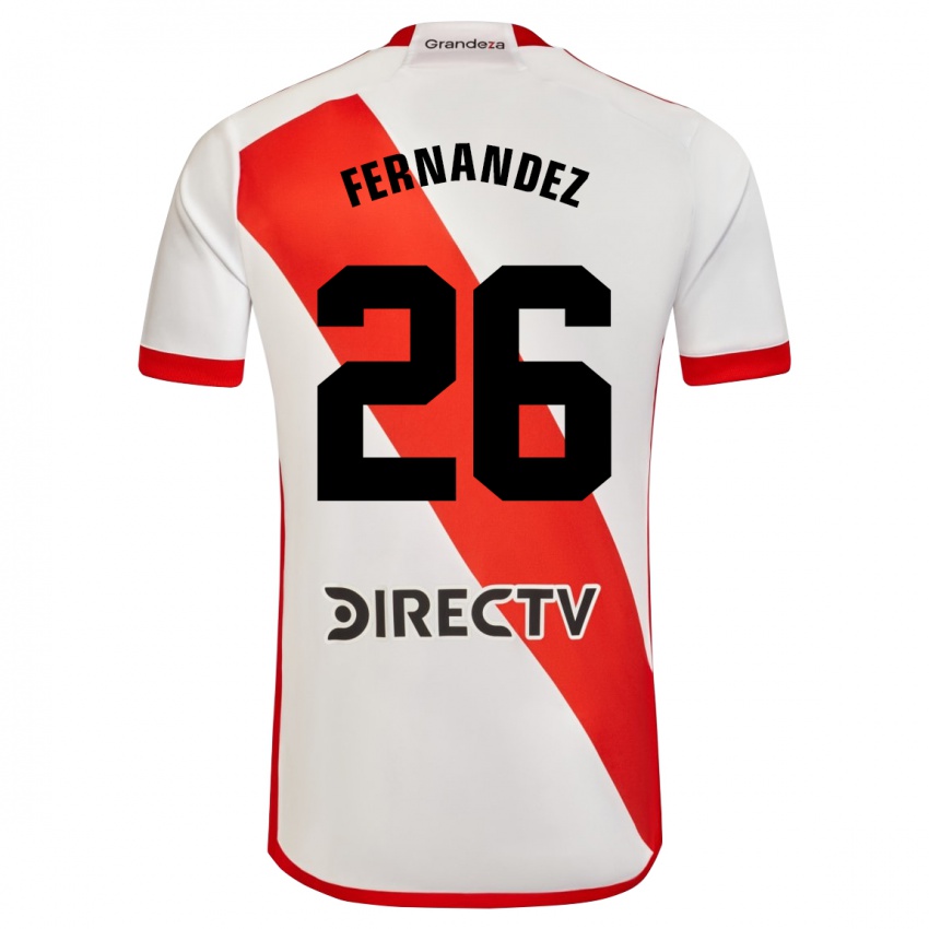 Mann Nacho Fernández #26 Hvit Rød Hjemmetrøye Drakt Trøye 2023/24 Skjorter T-Skjorte