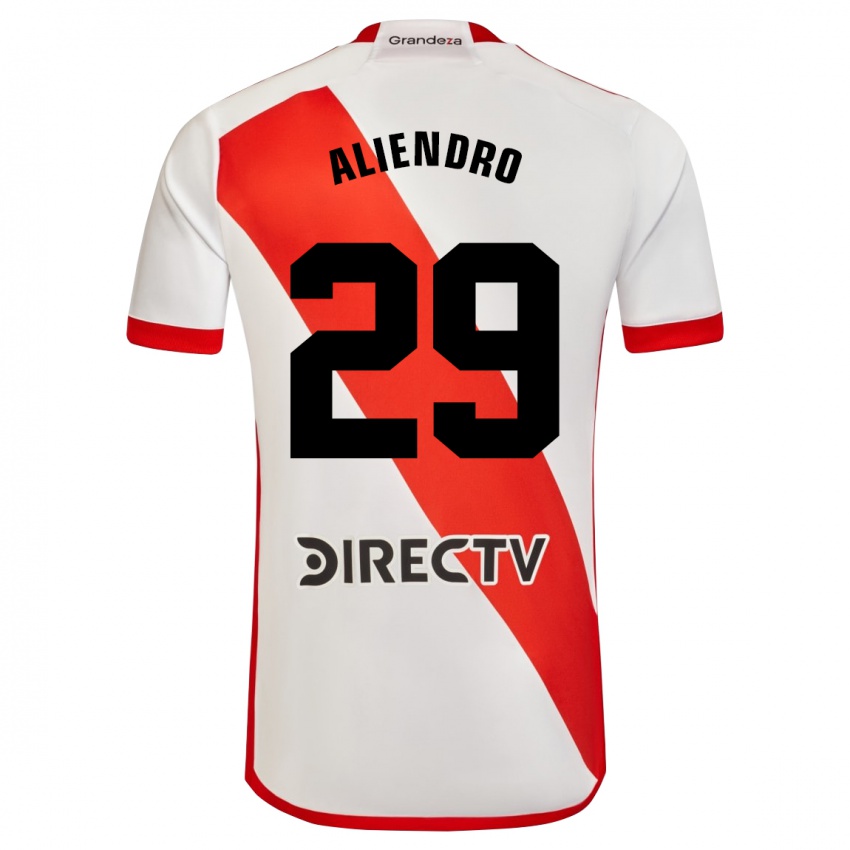 Mann Rodrigo Aliendro #29 Hvit Rød Hjemmetrøye Drakt Trøye 2023/24 Skjorter T-Skjorte