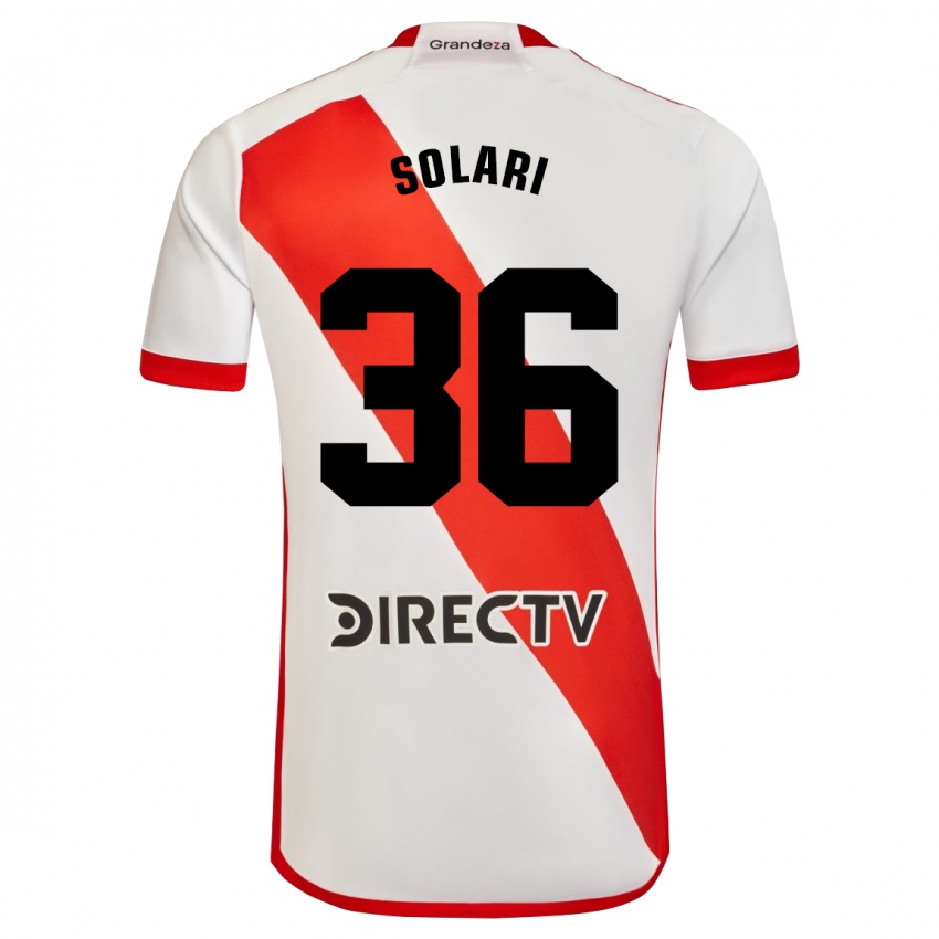 Mann Pablo Solari #36 Hvit Rød Hjemmetrøye Drakt Trøye 2023/24 Skjorter T-Skjorte