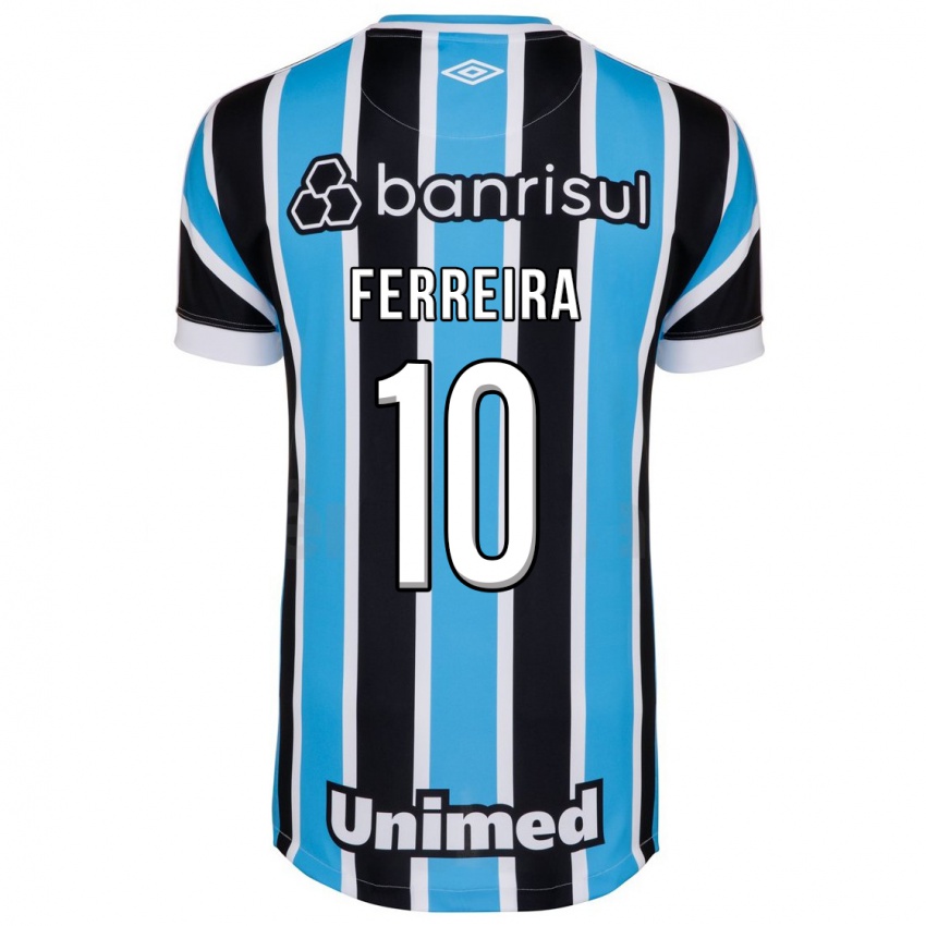 Mann Ferreira #10 Blå Hjemmetrøye Drakt Trøye 2023/24 Skjorter T-Skjorte