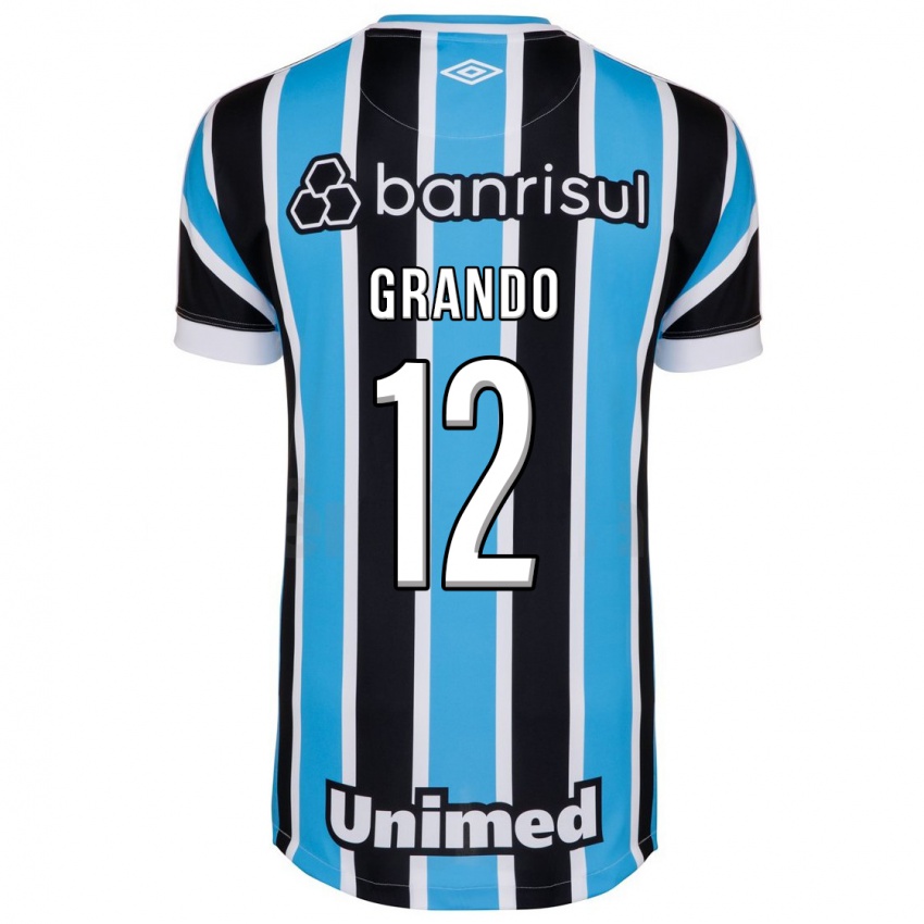 Mann Gabriel Grando #12 Blå Hjemmetrøye Drakt Trøye 2023/24 Skjorter T-Skjorte