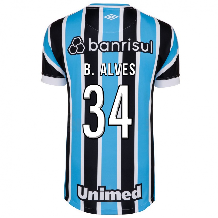 Mann Bruno Alves #34 Blå Hjemmetrøye Drakt Trøye 2023/24 Skjorter T-Skjorte