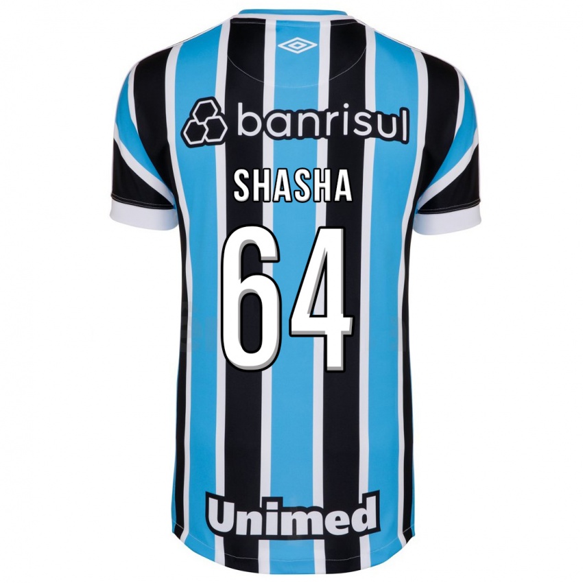 Mann Shashá #64 Blå Hjemmetrøye Drakt Trøye 2023/24 Skjorter T-Skjorte