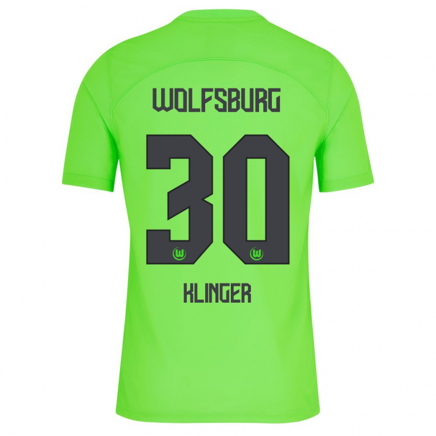 Mann Niklas Klinger #30 Grønn Hjemmetrøye Drakt Trøye 2023/24 Skjorter T-Skjorte