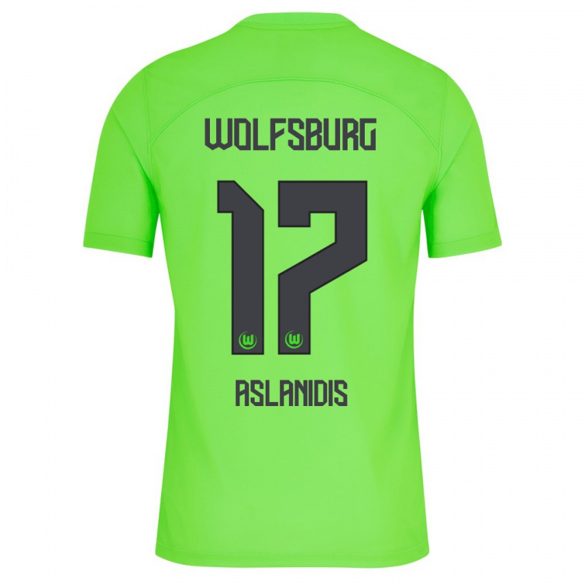 Mann Elijas Aslanidis #17 Grønn Hjemmetrøye Drakt Trøye 2023/24 Skjorter T-Skjorte