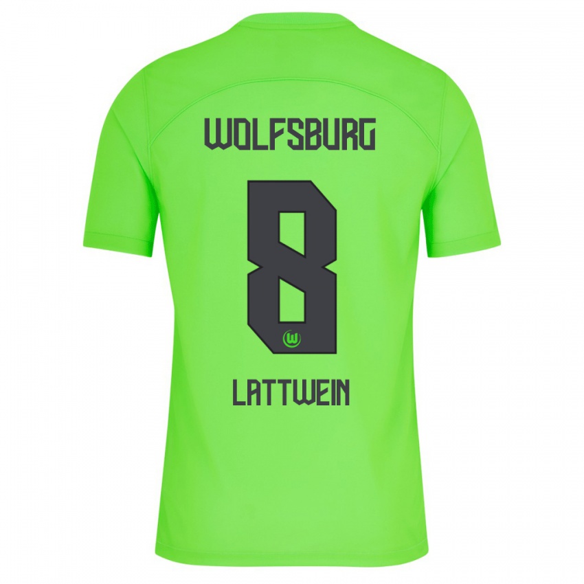 Mann Lena Lattwein #8 Grønn Hjemmetrøye Drakt Trøye 2023/24 Skjorter T-Skjorte