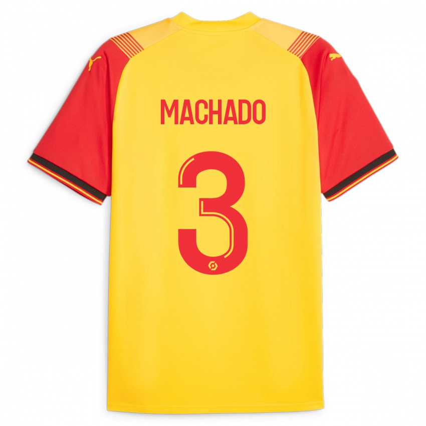Mann Deiver Machado #3 Gul Hjemmetrøye Drakt Trøye 2023/24 Skjorter T-Skjorte