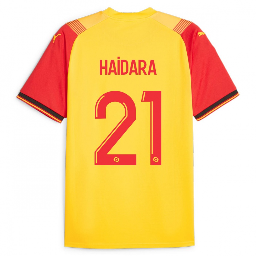 Mann Massadio Haidara #21 Gul Hjemmetrøye Drakt Trøye 2023/24 Skjorter T-Skjorte