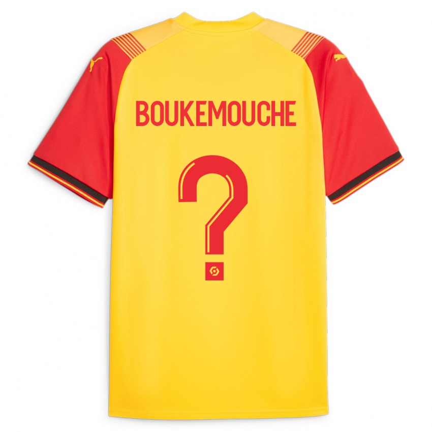 Mann Amine Boukemouche #0 Gul Hjemmetrøye Drakt Trøye 2023/24 Skjorter T-Skjorte
