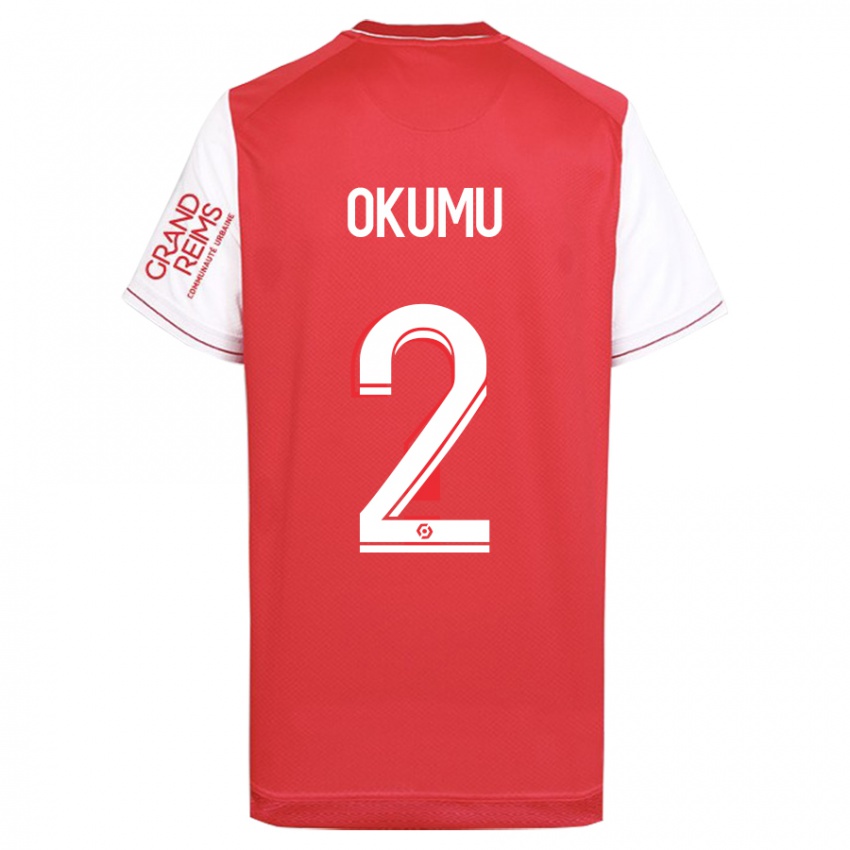 Mann Joseph Okumu #2 Rød Hjemmetrøye Drakt Trøye 2023/24 Skjorter T-Skjorte