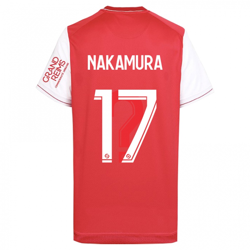 Mann Keito Nakamura #17 Rød Hjemmetrøye Drakt Trøye 2023/24 Skjorter T-Skjorte
