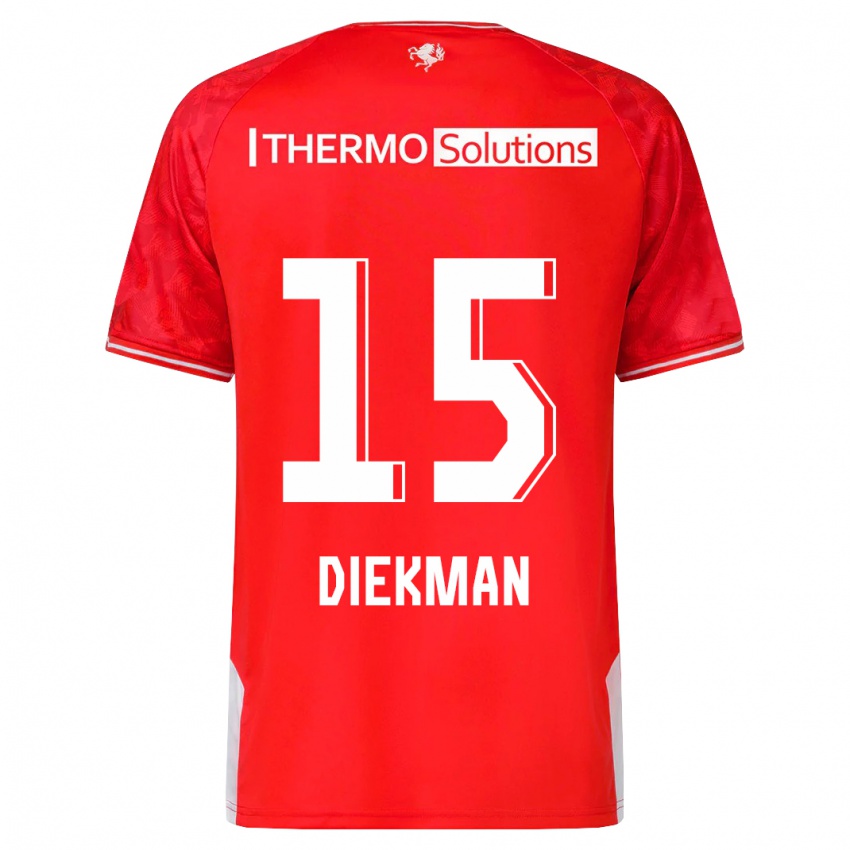 Mann Jill Diekman #15 Rød Hjemmetrøye Drakt Trøye 2023/24 Skjorter T-Skjorte