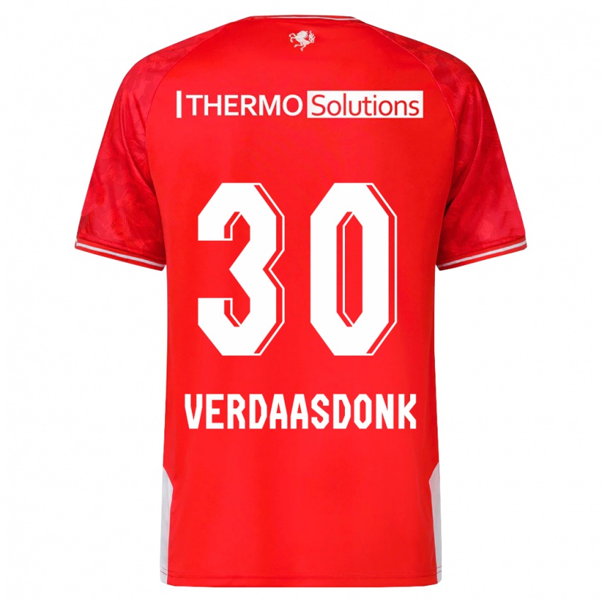 Mann Suus Verdaasdonk #30 Rød Hjemmetrøye Drakt Trøye 2023/24 Skjorter T-Skjorte
