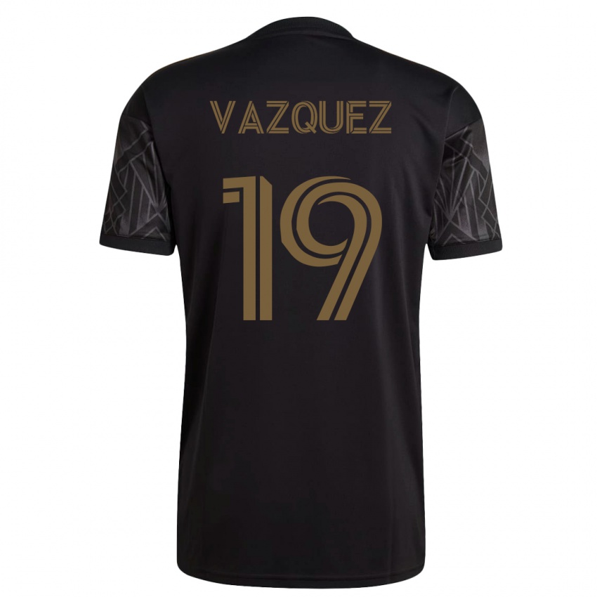 Mann Favian Vazquez #19 Svart Hjemmetrøye Drakt Trøye 2023/24 Skjorter T-Skjorte