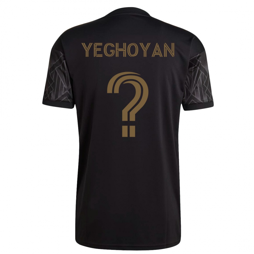 Mann David Yeghoyan #0 Svart Hjemmetrøye Drakt Trøye 2023/24 Skjorter T-Skjorte