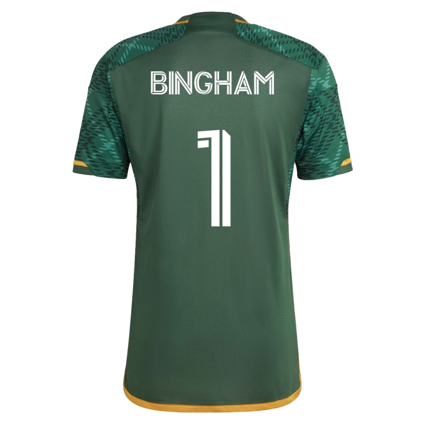 Mann David Bingham #1 Grønn Hjemmetrøye Drakt Trøye 2023/24 Skjorter T-Skjorte