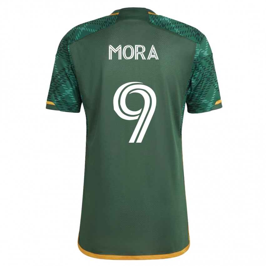 Mann Felipe Mora #9 Grønn Hjemmetrøye Drakt Trøye 2023/24 Skjorter T-Skjorte