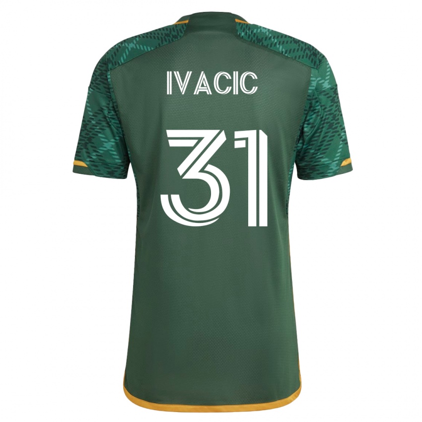 Mann Aljaz Ivacic #31 Grønn Hjemmetrøye Drakt Trøye 2023/24 Skjorter T-Skjorte