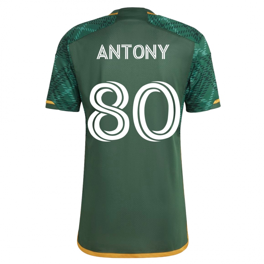 Mann Antony #80 Grønn Hjemmetrøye Drakt Trøye 2023/24 Skjorter T-Skjorte