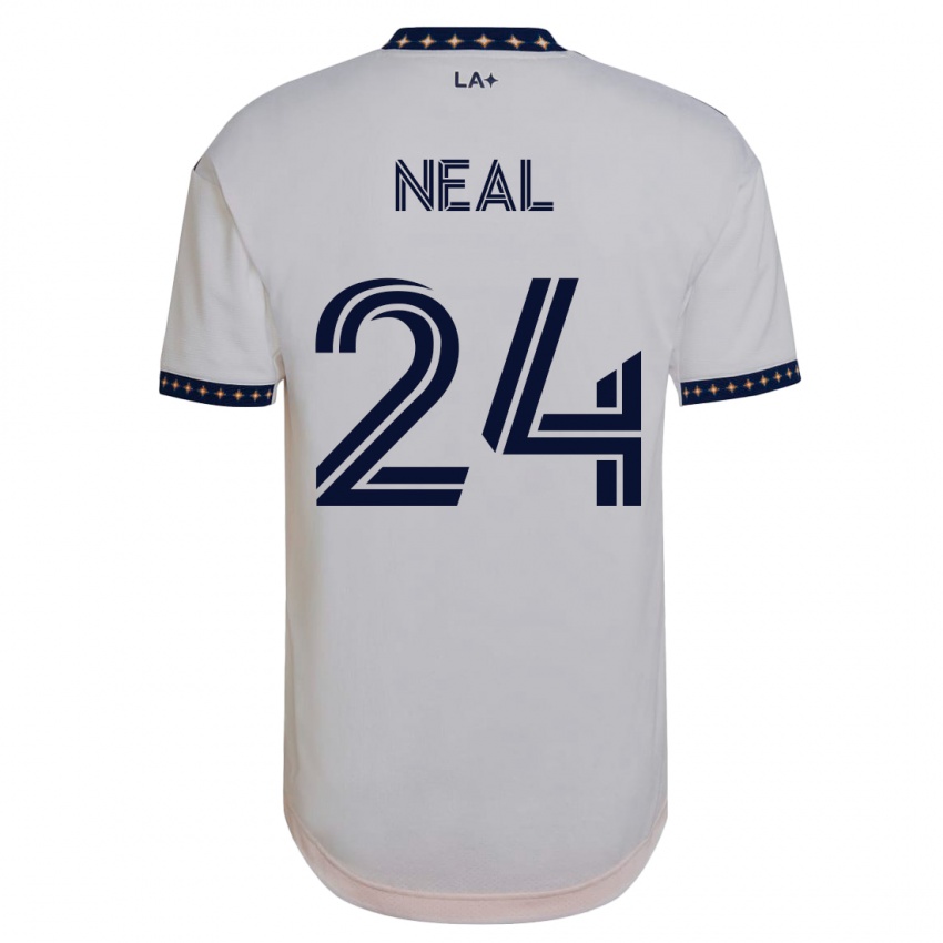 Mann Jalen Neal #24 Hvit Hjemmetrøye Drakt Trøye 2023/24 Skjorter T-Skjorte