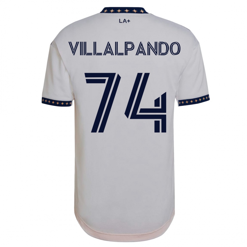 Mann Sergio Villalpando #74 Hvit Hjemmetrøye Drakt Trøye 2023/24 Skjorter T-Skjorte