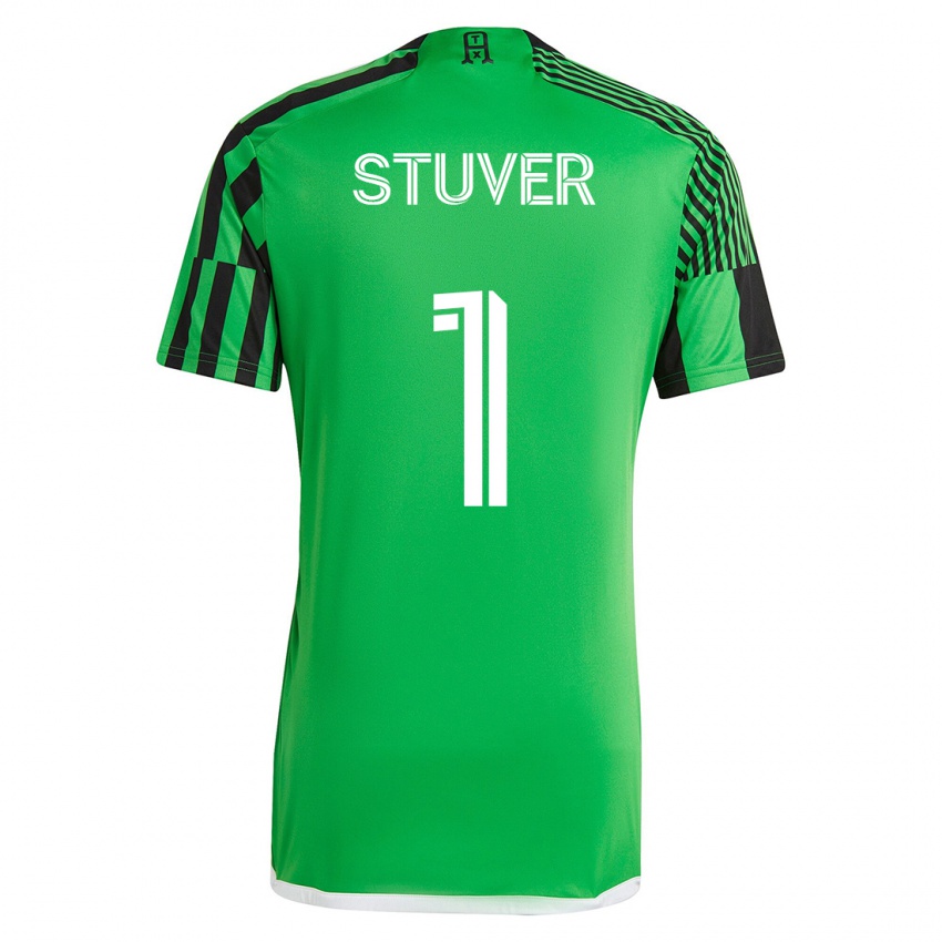 Mann Brad Stuver #1 Grønn Svart Hjemmetrøye Drakt Trøye 2023/24 Skjorter T-Skjorte