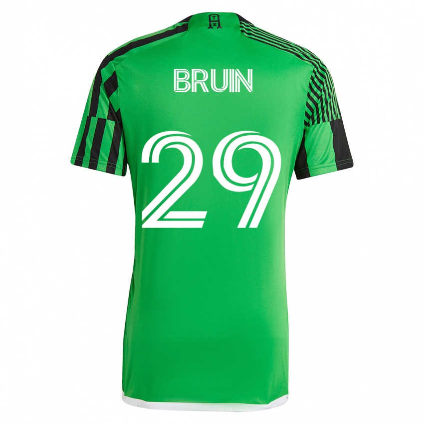 Mann Will Bruin #29 Grønn Svart Hjemmetrøye Drakt Trøye 2023/24 Skjorter T-Skjorte