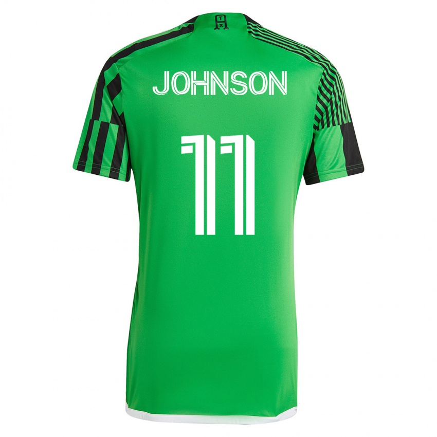 Mann Emmanuel Johnson #11 Grønn Svart Hjemmetrøye Drakt Trøye 2023/24 Skjorter T-Skjorte