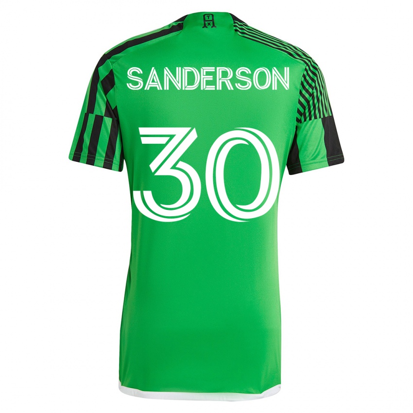 Mann Spencer Sanderson #30 Grønn Svart Hjemmetrøye Drakt Trøye 2023/24 Skjorter T-Skjorte