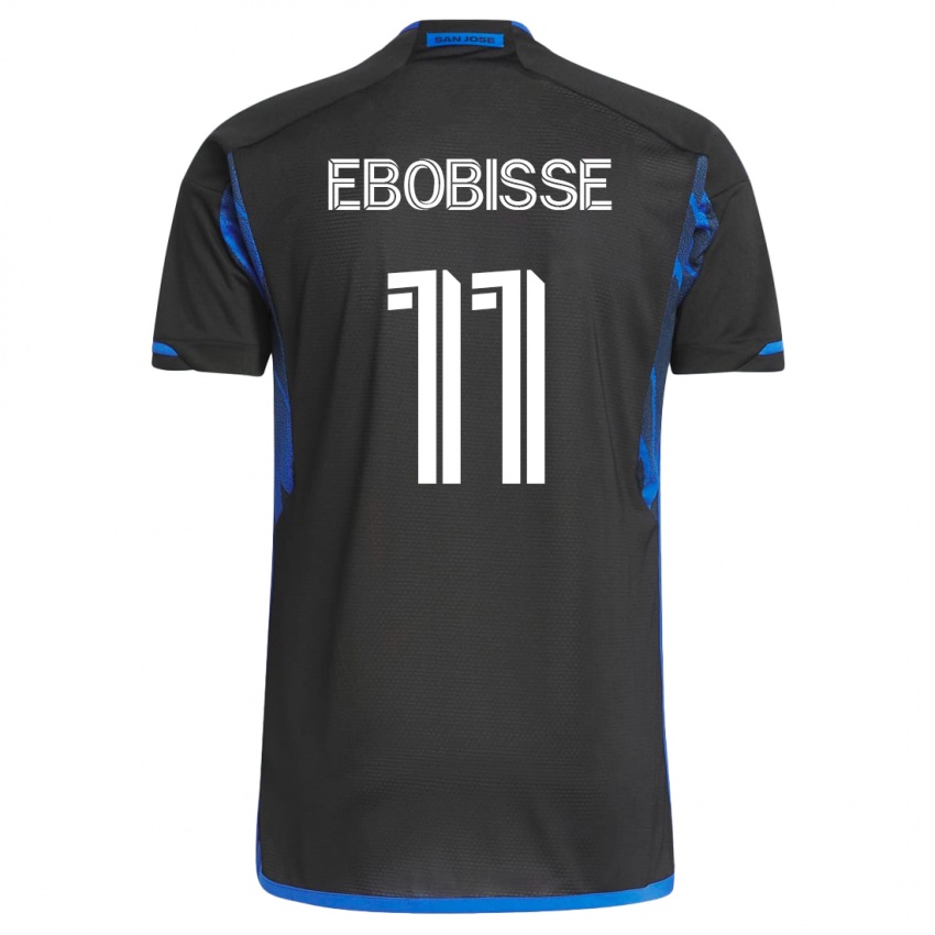Mann Jeremy Ebobisse #11 Blå Svart Hjemmetrøye Drakt Trøye 2023/24 Skjorter T-Skjorte
