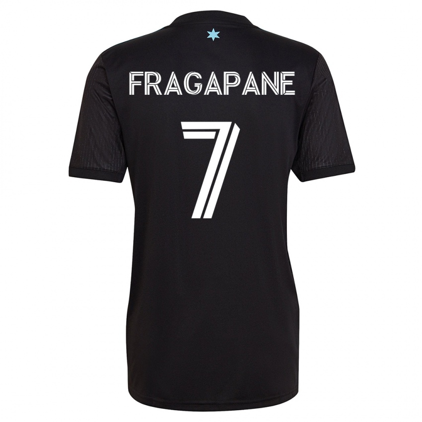 Mann Franco Fragapane #7 Svart Hjemmetrøye Drakt Trøye 2023/24 Skjorter T-Skjorte