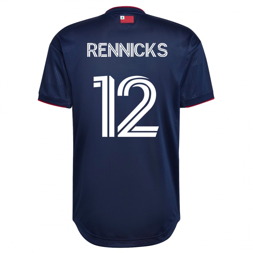Mann Justin Rennicks #12 Marinen Hjemmetrøye Drakt Trøye 2023/24 Skjorter T-Skjorte
