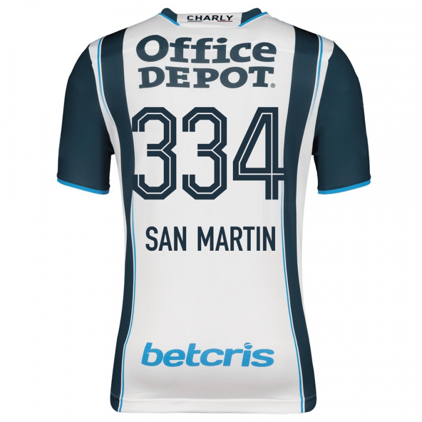 Mann Uziel San Martín #334 Marinen Hjemmetrøye Drakt Trøye 2023/24 Skjorter T-Skjorte