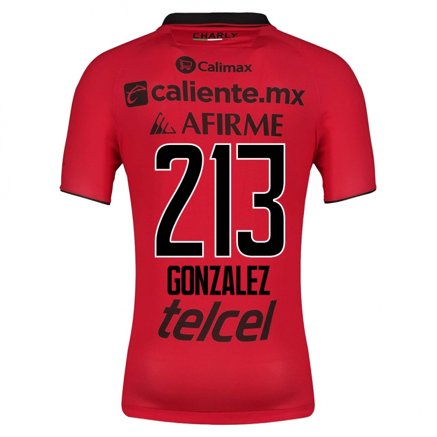 Mann Óscar González #213 Rød Hjemmetrøye Drakt Trøye 2023/24 Skjorter T-Skjorte