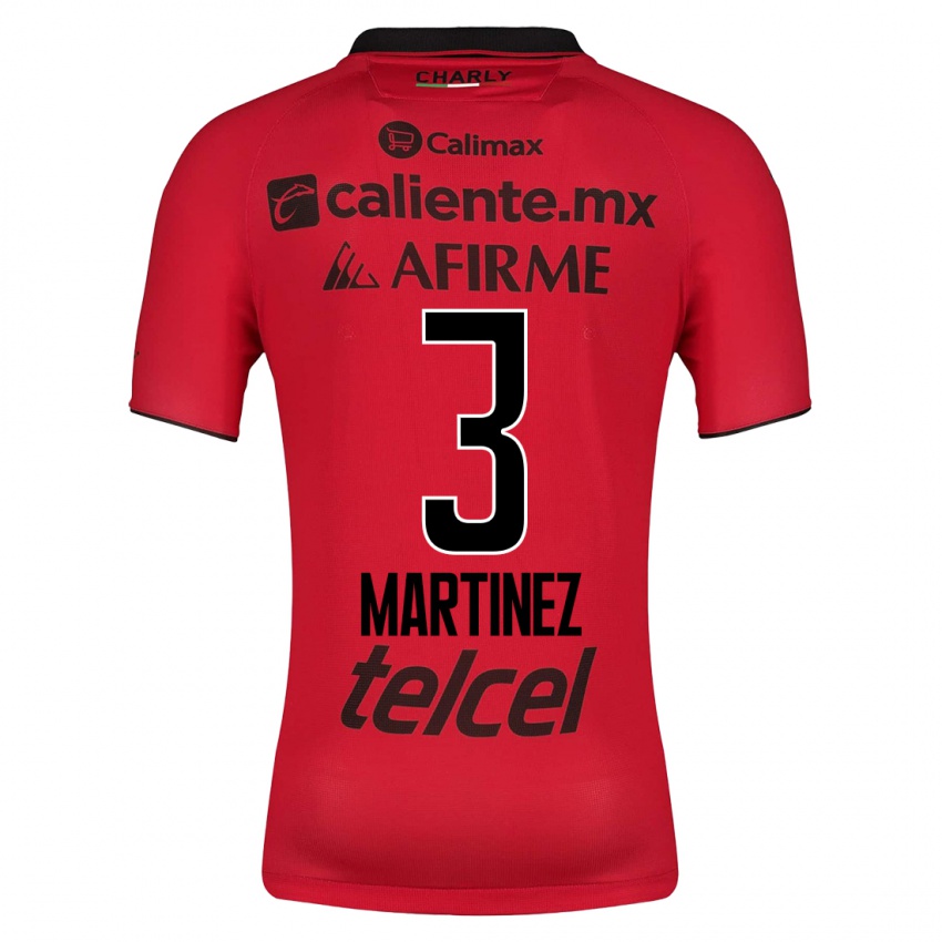 Mann Nathaly Martinez #3 Rød Hjemmetrøye Drakt Trøye 2023/24 Skjorter T-Skjorte