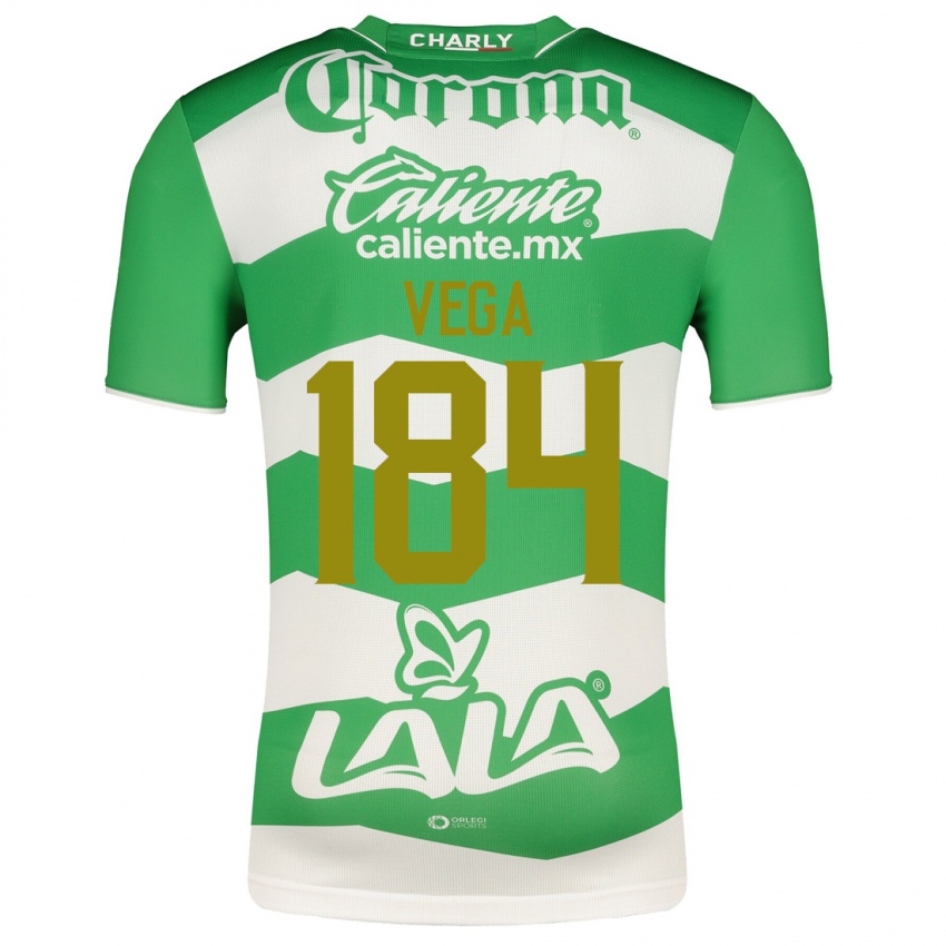 Mann Luis Vega #184 Grønn Hjemmetrøye Drakt Trøye 2023/24 Skjorter T-Skjorte
