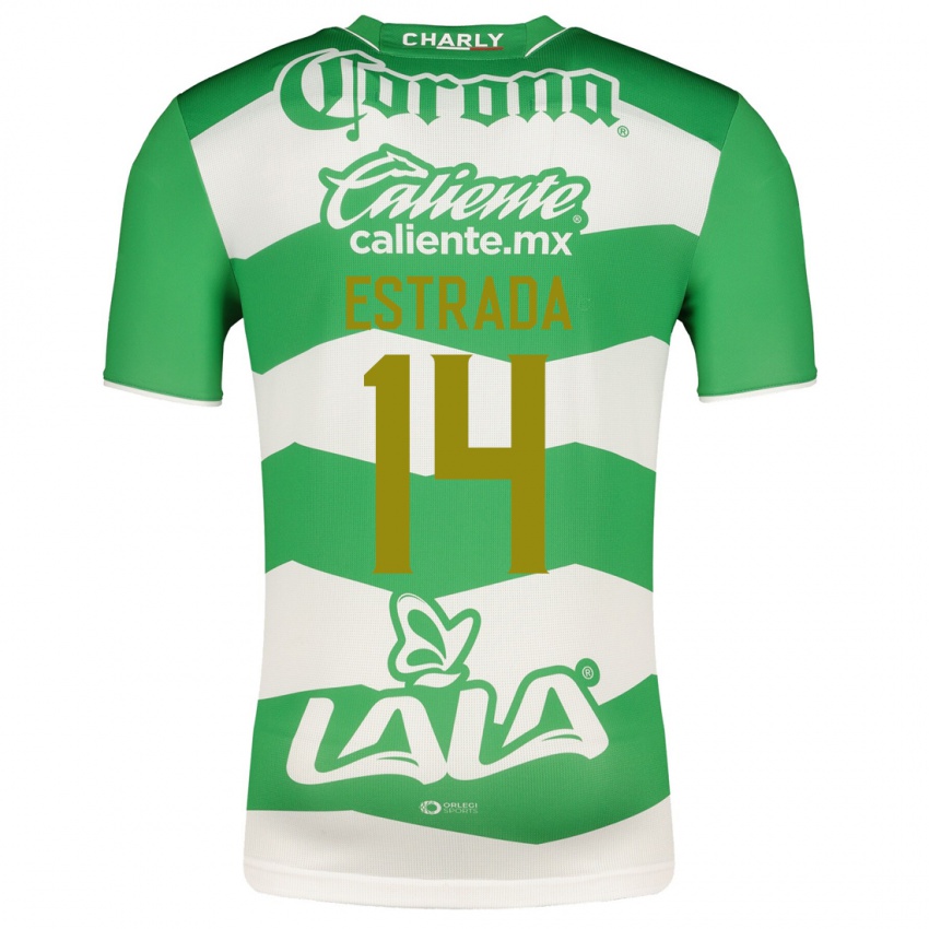 Mann Katia Estrada #14 Grønn Hjemmetrøye Drakt Trøye 2023/24 Skjorter T-Skjorte