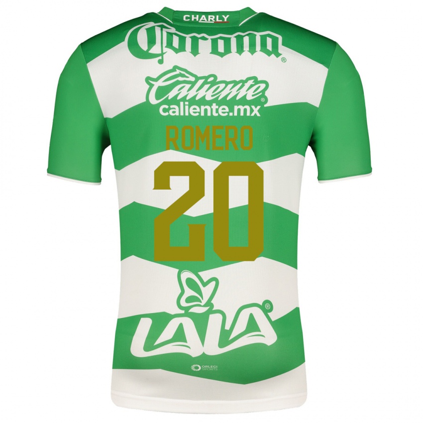 Mann Lia Romero #20 Grønn Hjemmetrøye Drakt Trøye 2023/24 Skjorter T-Skjorte