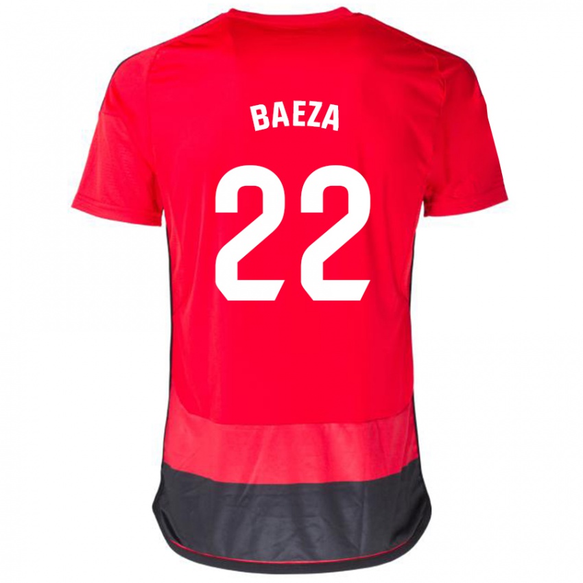 Mann Miguel Baeza #22 Rød Svart Hjemmetrøye Drakt Trøye 2023/24 Skjorter T-Skjorte
