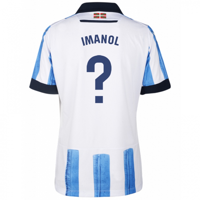 Mann Imanol #0 Blå Hvit Hjemmetrøye Drakt Trøye 2023/24 Skjorter T-Skjorte